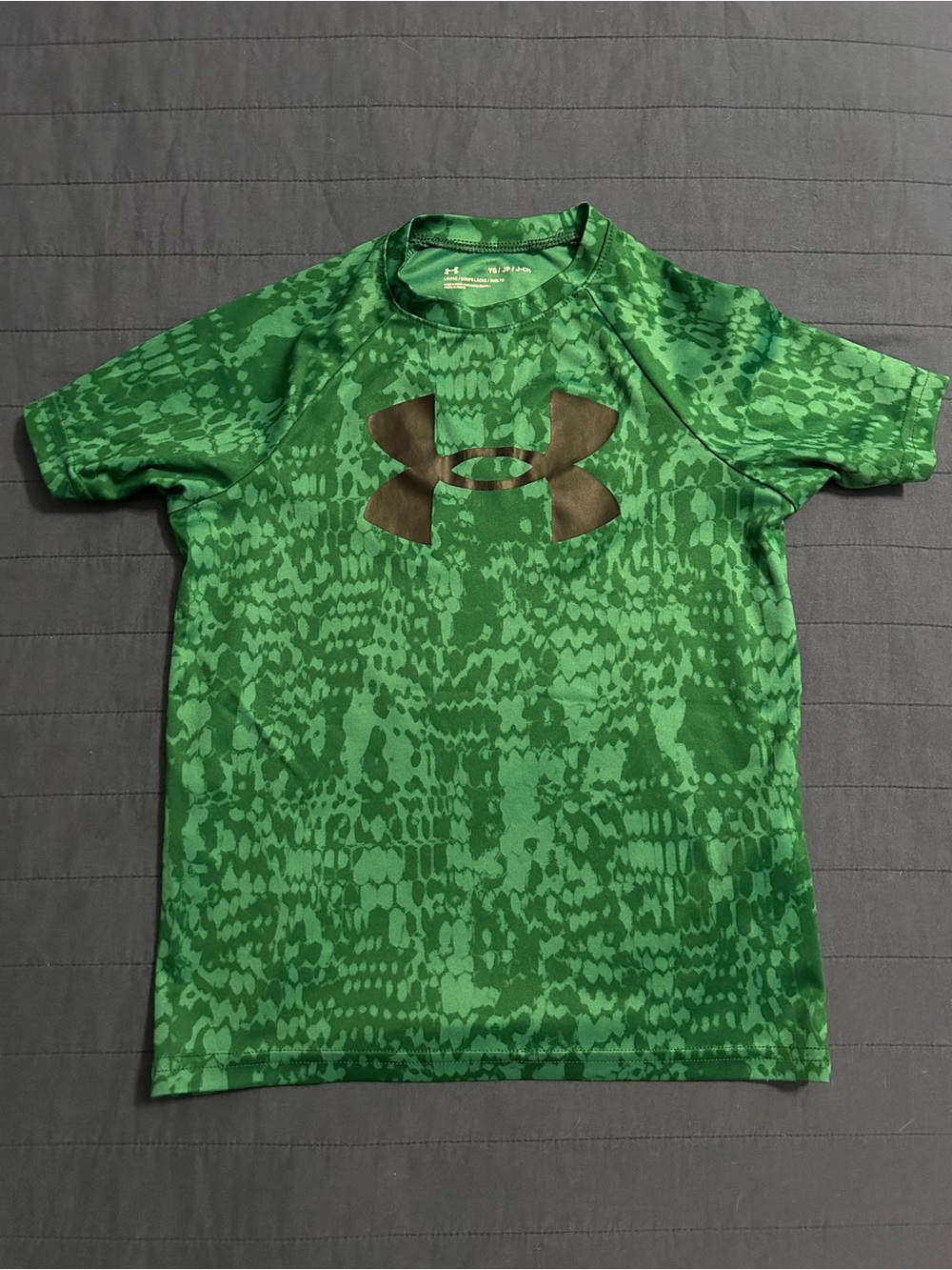 Under Armour Green Camo-Pattern Boys' Performance Tee